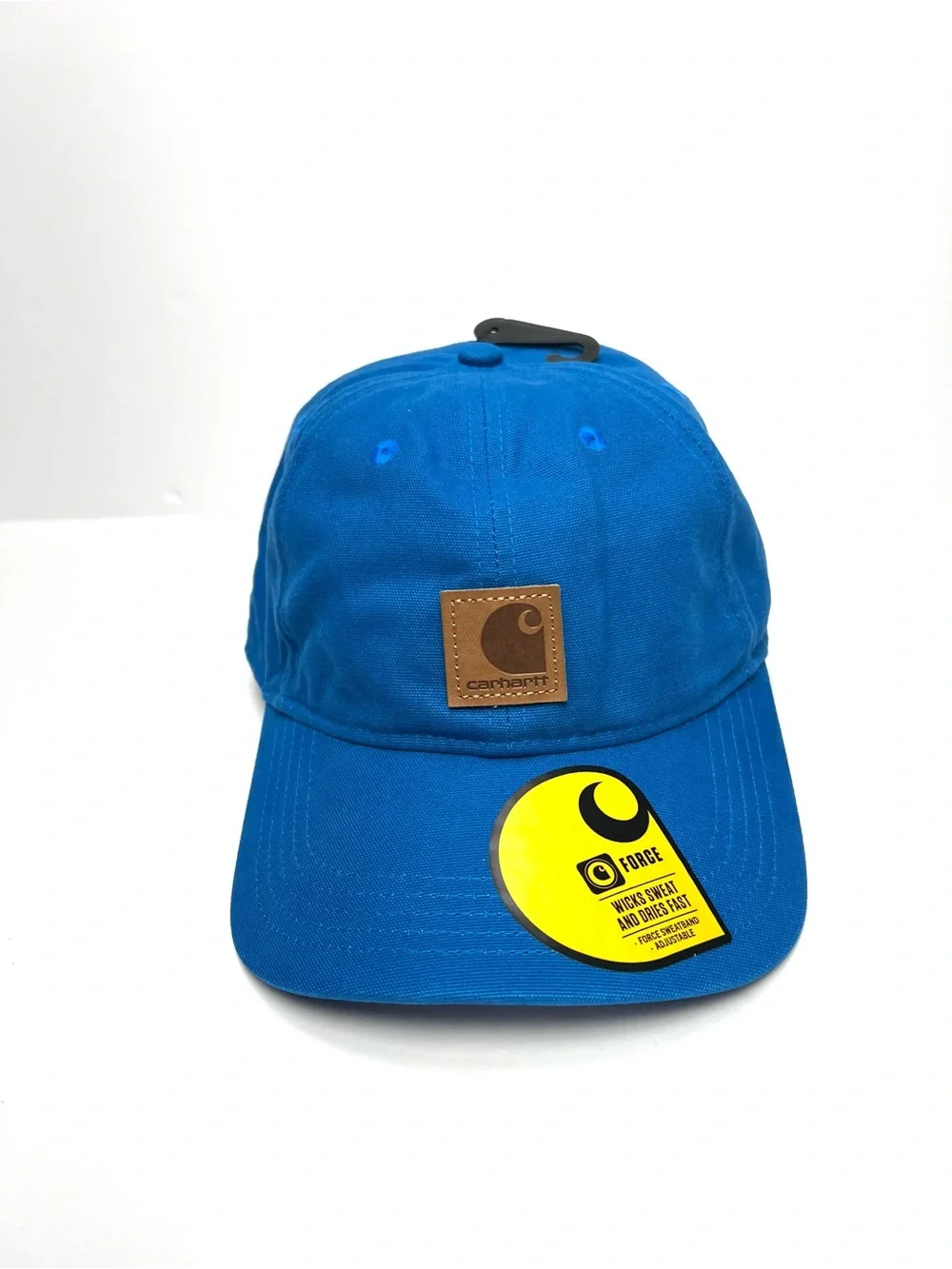 Carhartt Force Canvas Logo Hat Cap Blue Adjustable Strapback Unstructured Cotton